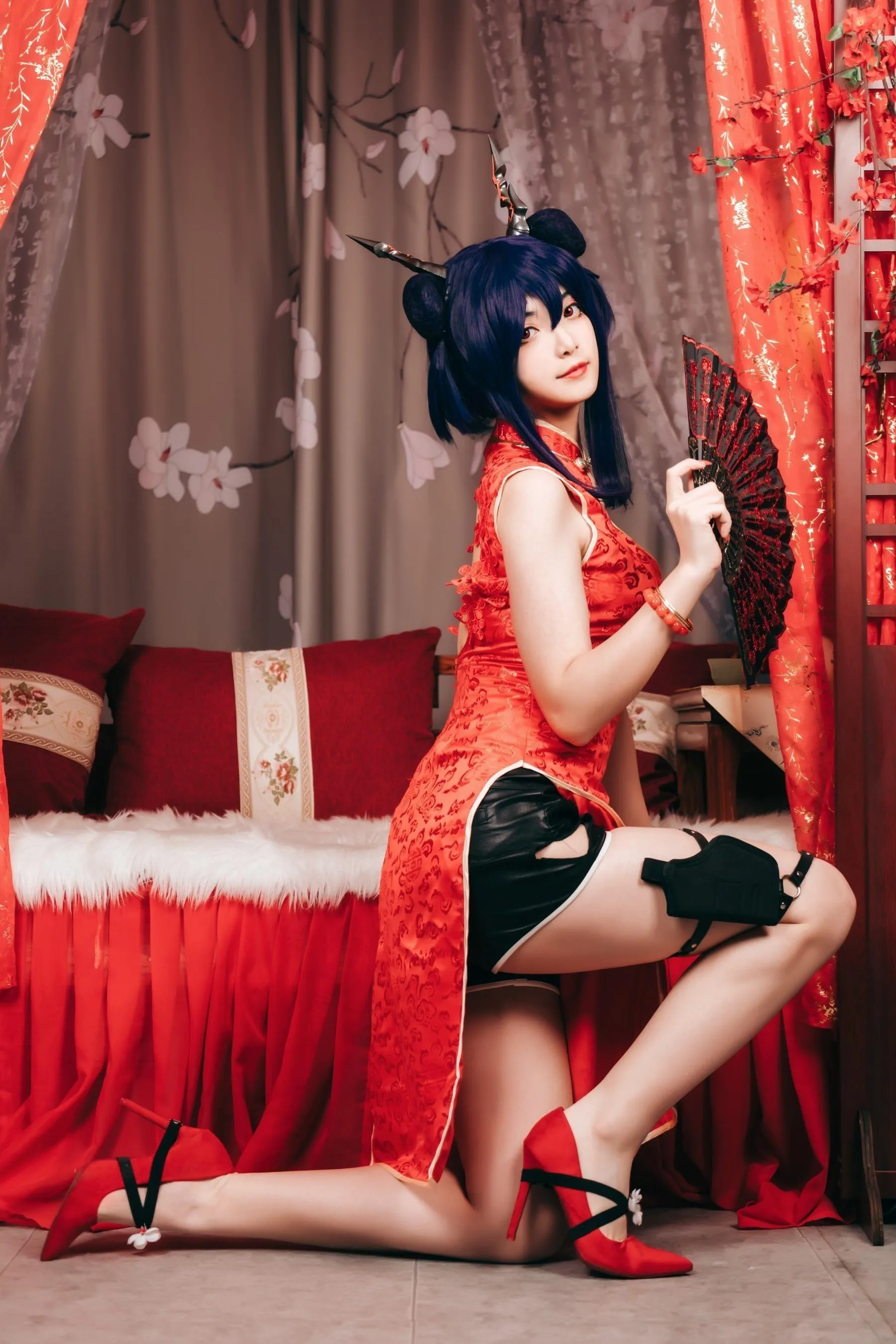 许枳 – NO.02 陈的红色旗袍 [26P]插图2